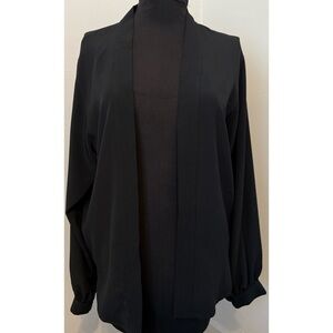 80’s Vintage ‘Dalton’ Black Open Front Jacket